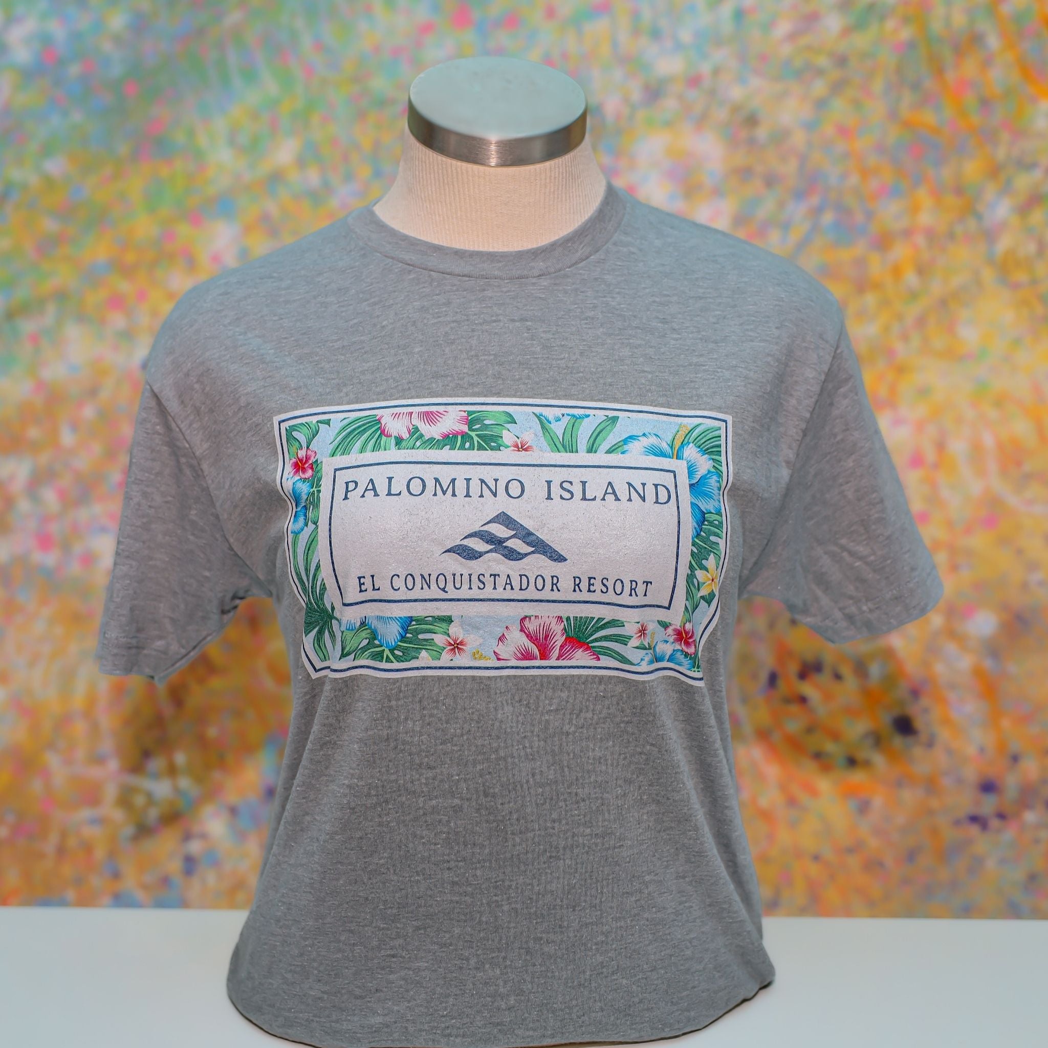 Camiseta Gráfica con Estampado de Palmeras Tropicales Palomino